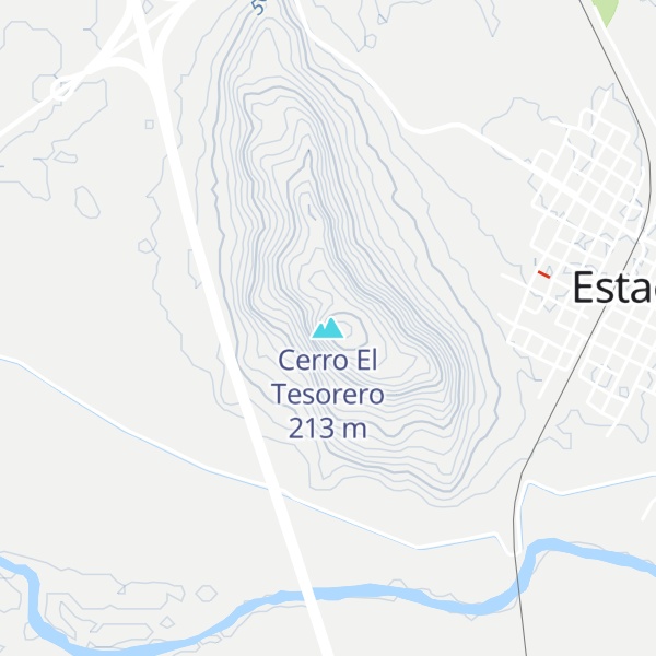 Map of Cerro El Tesorero