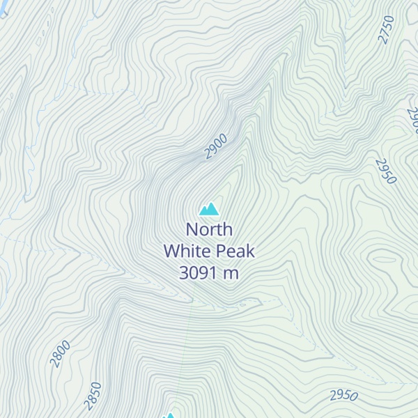 Map of North White Peak