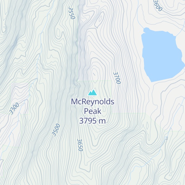 Map of McReynolds Peak