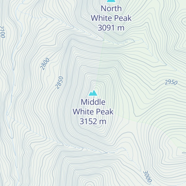 Map of Middle White Peak