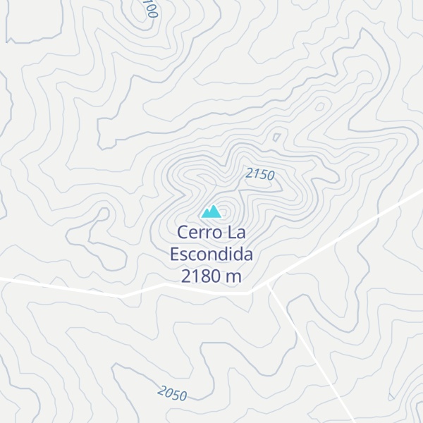 Map of Cerro La Escondida