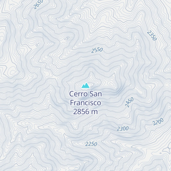 Map of Cerro San Francisco