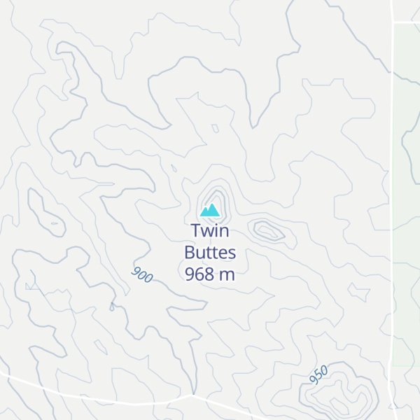 Map of Twin Buttes