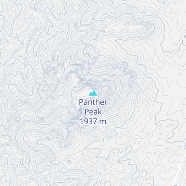 Map of Panther Peak
