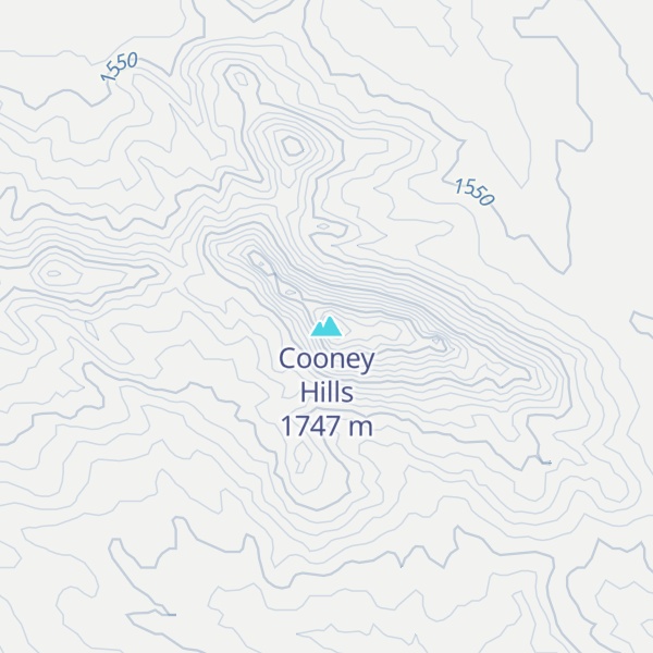 Map of Cooney Hills