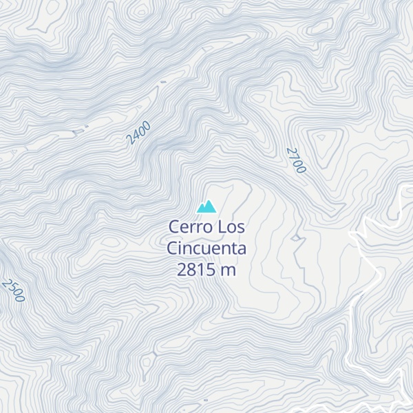 Map of Cerro Los Cincuenta