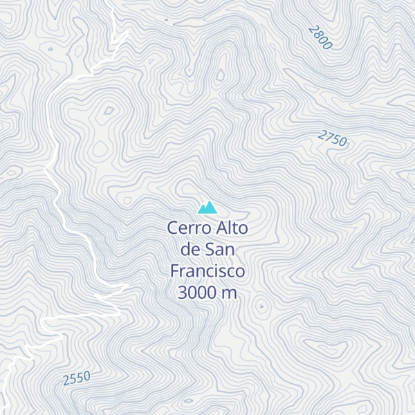 Map of Cerro Alto de San Francisco