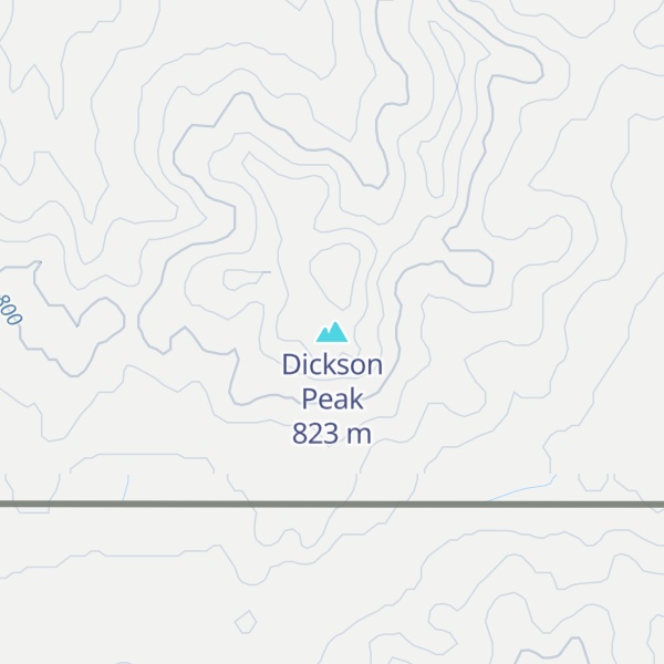 Map of Dickson Peak
