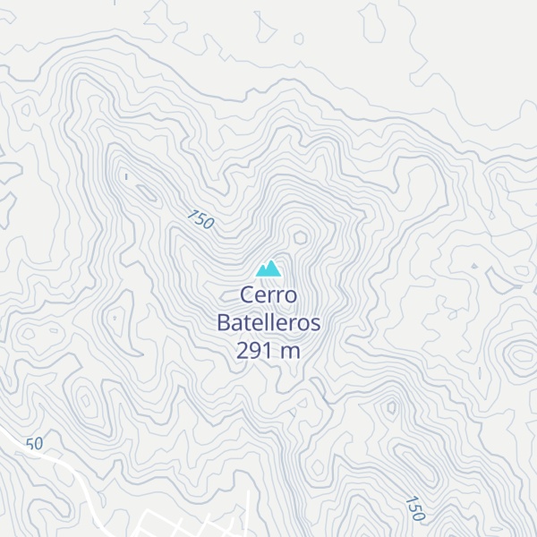 Map of Cerro Batelleros