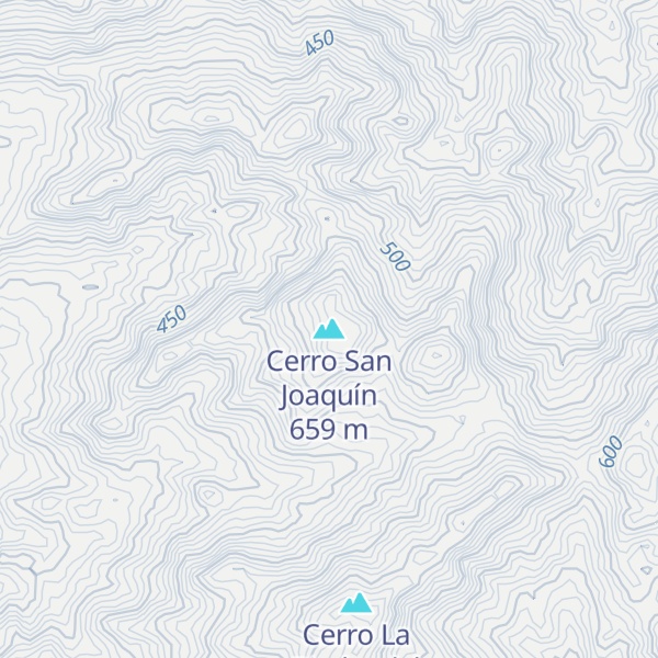 Map of Cerro San Joaquín