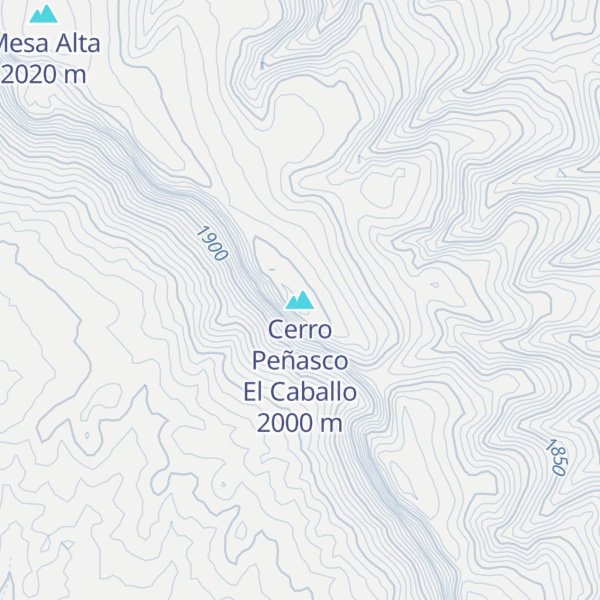 Map of Cerro Peñasco El Caballo