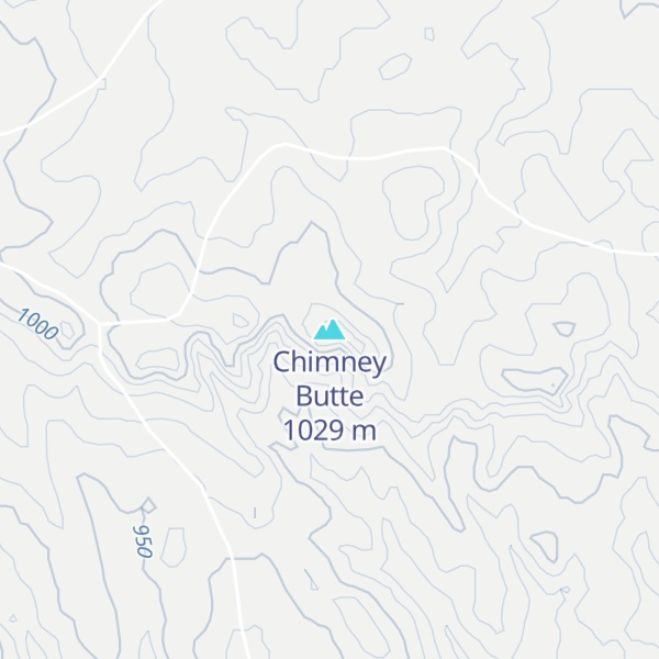 Map of Chimney Butte