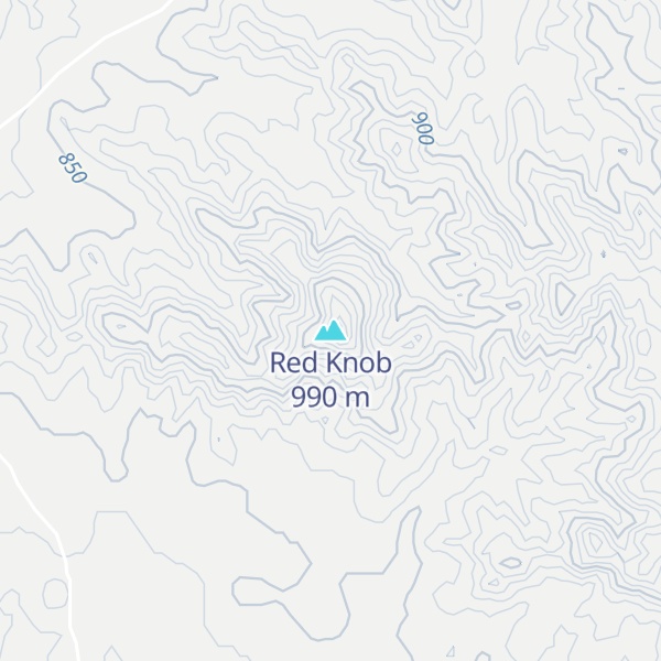 Map of Red Knob