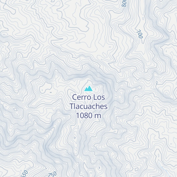Map of Cerro Los Tlacuaches
