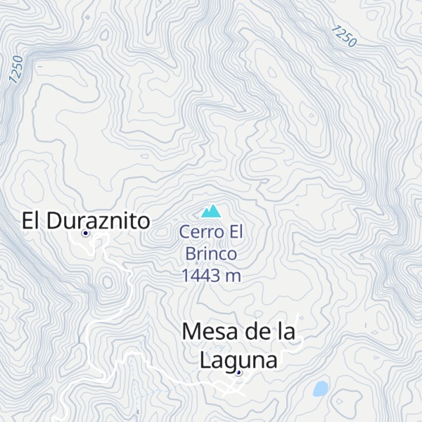 Map of Cerro El Brinco