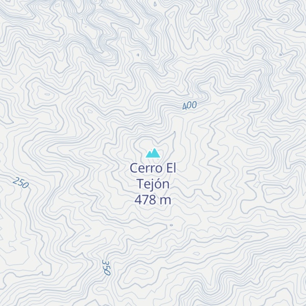 Map of Cerro El Tejón