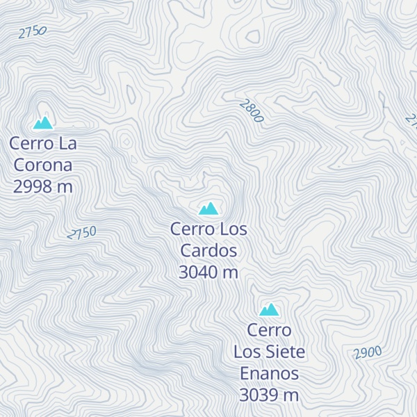 Map of Cerro Los Cardos