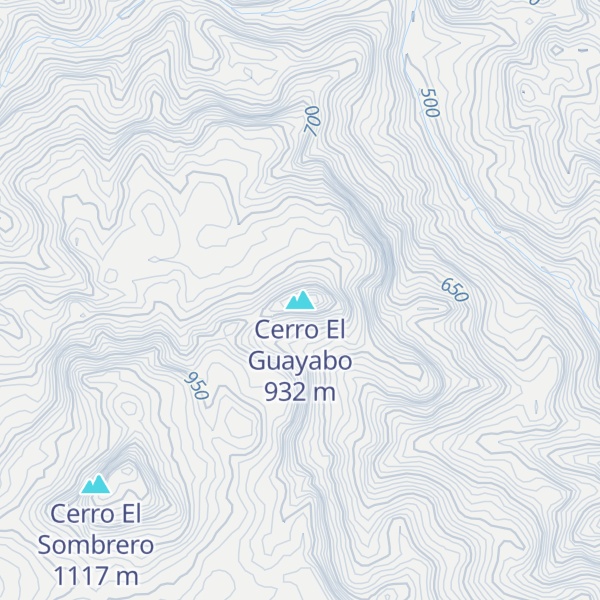 Map of Cerro El Guayabo