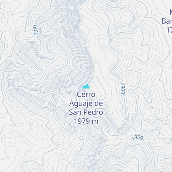 Map of Cerro Aguaje de San Pedro