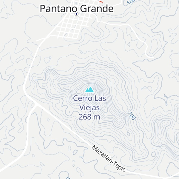Map of Cerro Las Viejas
