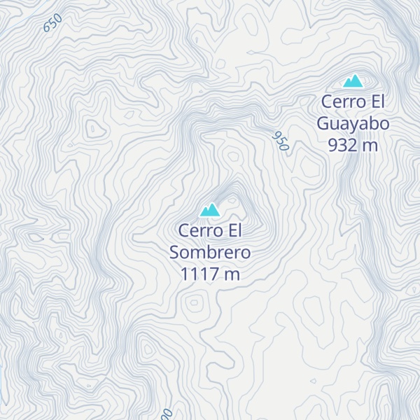 Map of Cerro El Sombrero