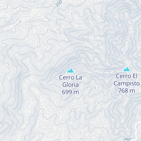 Map of Cerro La Gloria