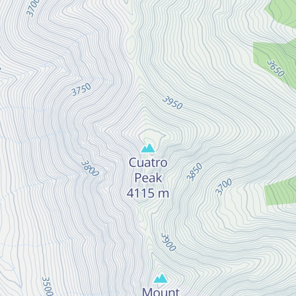 Map of Cuatro Peak