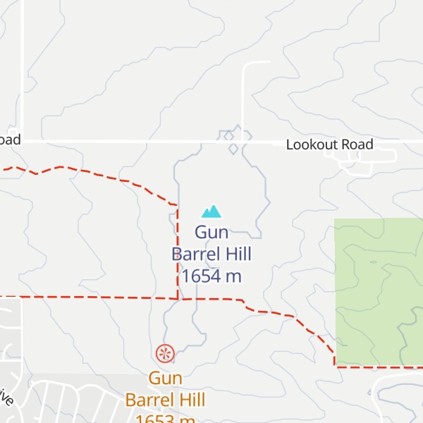 Map of Gun Barrel Hill