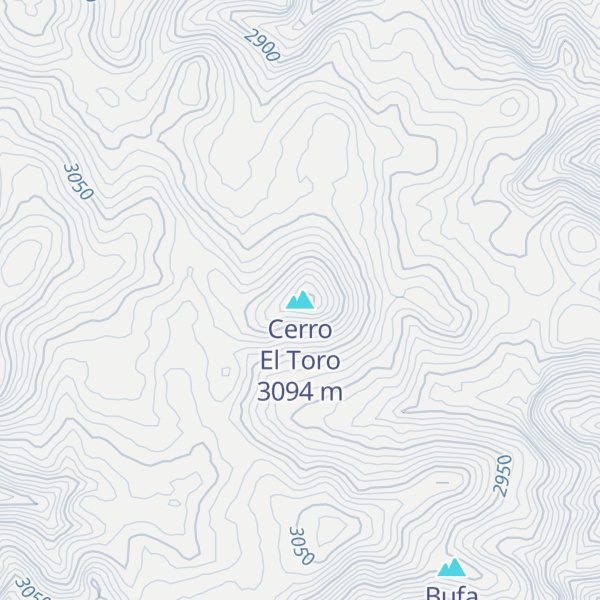 Map of Cerro El Toro