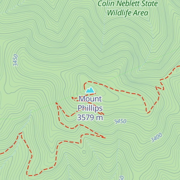 Map of Mount Phillips