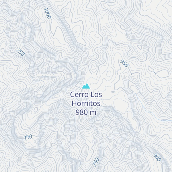 Map of Cerro Los Hornitos