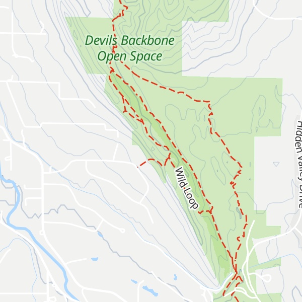 Map of Devils Backbone