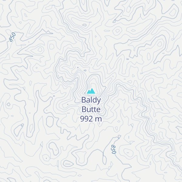 Map of Baldy Butte