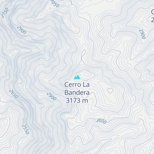 Map of Cerro La Bandera