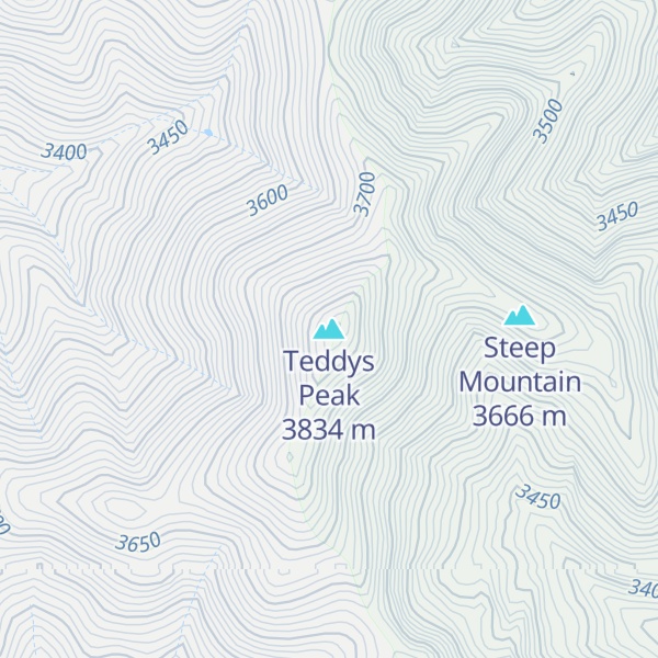 Map of Teddys Peak