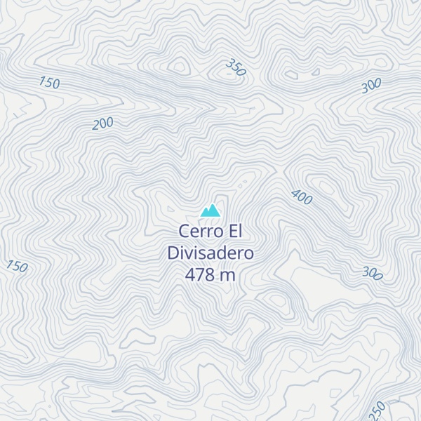 Map of Cerro El Divisadero
