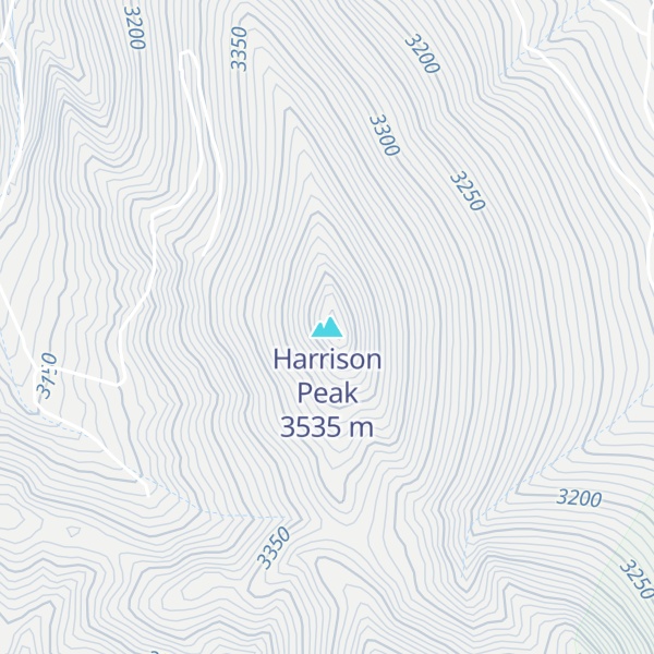 Map of Harrison Peak