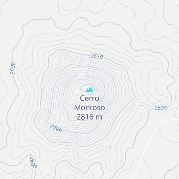 Map of Cerro Montoso