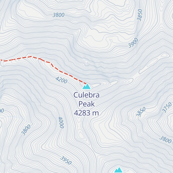 Map of Culebra Peak