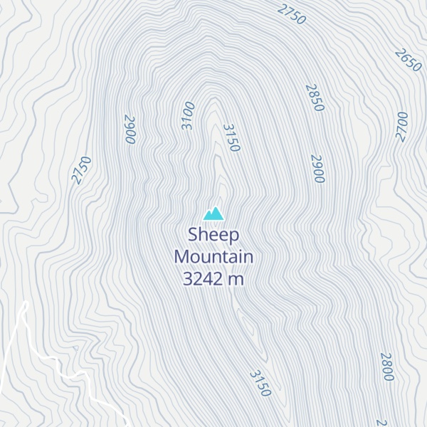 Map of Sheep Mountain