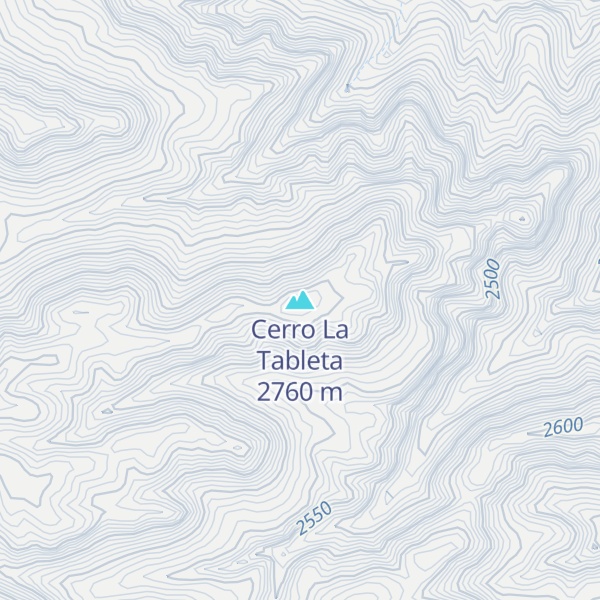 Map of Cerro La Tableta