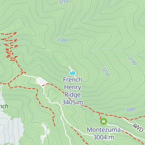 Map of French Henry Ridge