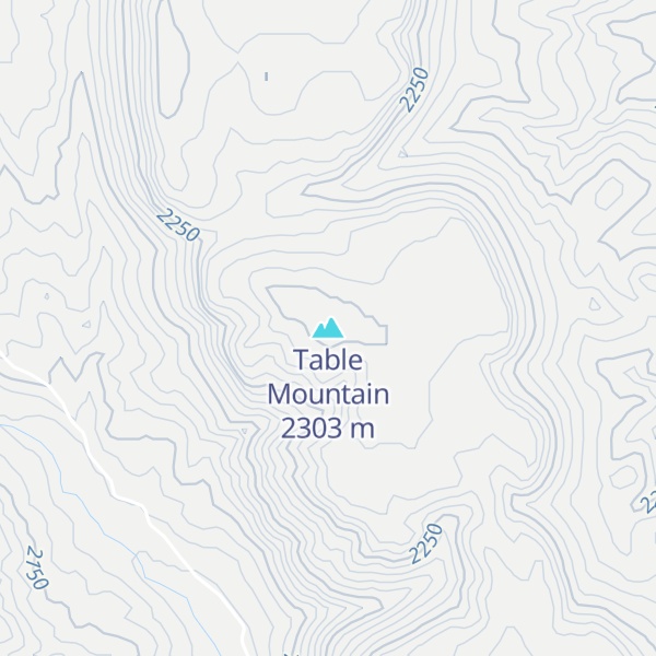 Map of Table Mountain