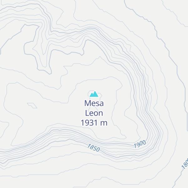 Map of Mesa Leon