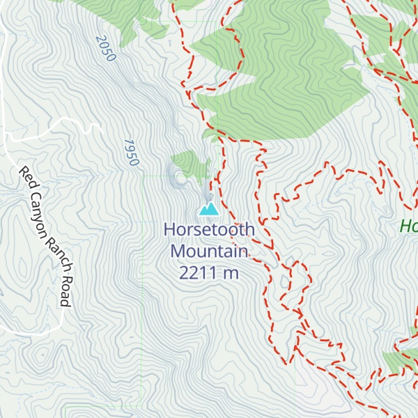 Map of Horsetooth Mountain