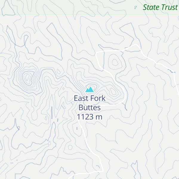 Map of East Fork Buttes