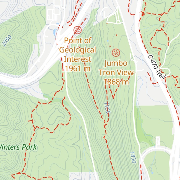 Map of Dinosaur Ridge