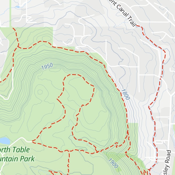 Map of North Table Mountain