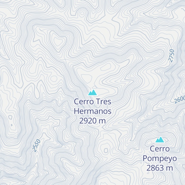 Map of Cerro Tres Hermanos