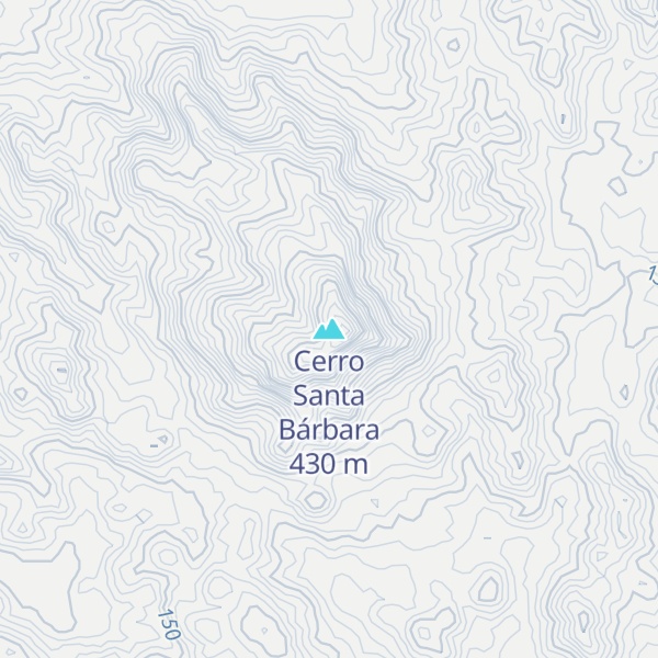 Map of Cerro Santa Bárbara